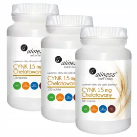   ALINESS Zink Chelat 15 mg - Nahrungsergänzungsmittel mit 100 Tabletten