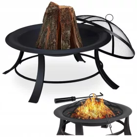    GROSSER GARTENKAMIN FÜR LAGERFEUER GARTENGRILL STAHLKAMINGITTER