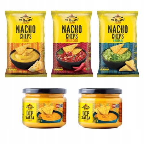 Nachos el Gusto + Salsa Cheese Dip Set - TV Paket, Keto-freundlich