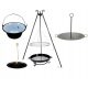  GRILL-DREIBEIN-BRATPFANNE 50cm 2in1 + KESSEL 10l + DECKEL