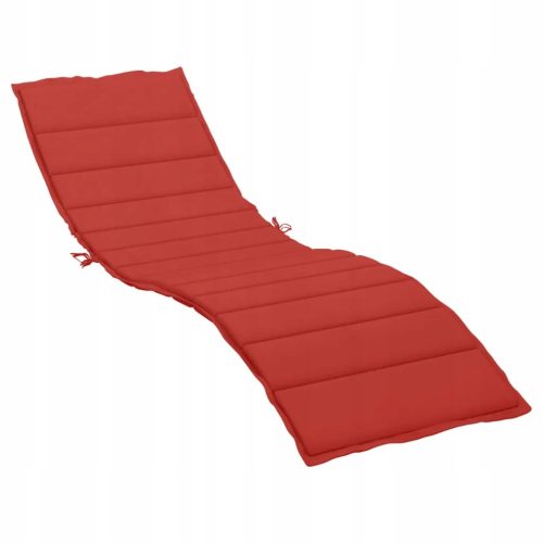  Liegestuhlkissen, rot, 200x50x3 cm, Stoff