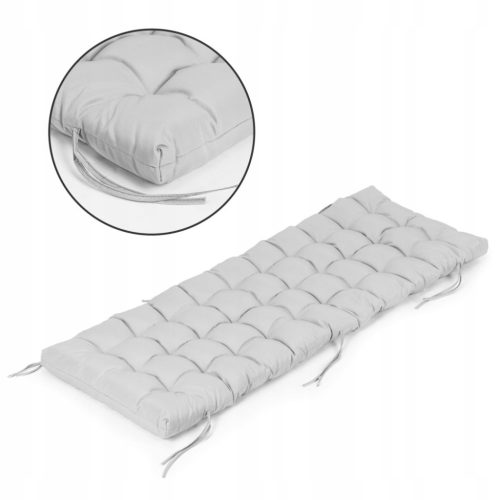  Kissen für Gartenstuhl Loungesessel Grau 145 x 52 cm Modernhome