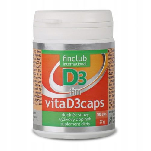 FIN VitaD3caps Vitamin D3 aus Schaf-Lanolin, 100 Öl-Kapseln