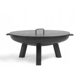  Gartenfeuerstelle Polo 70cm für Lagerfeuer + Abdeckung