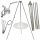  Gartengrill Dreibein 200cm Edelstahl + Rost 60cm + Haspel + INOX Seil