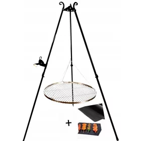    Lagerfeuergrill Großer Edelstahl INOX Rost 80cm POLISH Dreibein