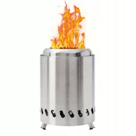  Tragbarer Kamin, Stahlfeuerstelle für Pellets, Holz