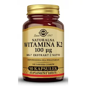   Solgar Natürliche Vitamin K2 Kapseln, 50 Stück - Knochenunterstützung und normale Blutgerinnung
