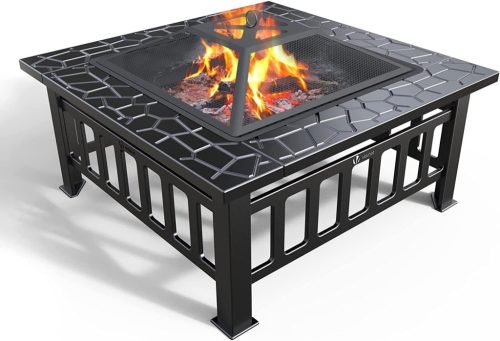  KAMIN MIT FUNKENSCHUTZ GRILL GRILLABDECKUNG