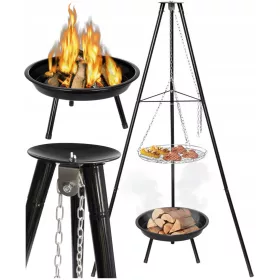  Gartengrill, Lagerfeuer, hängender Dreibeinkamin