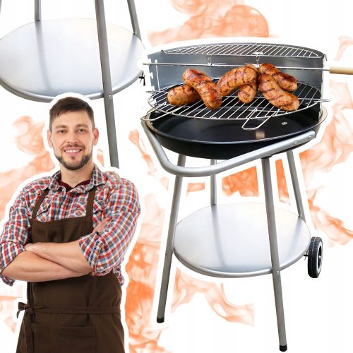  Runder Holzkohlegrill, Durchmesser 48 cm, Activa