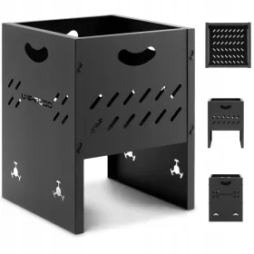  Faltbare tragbare Gartenfeuerstelle 30 x 30 x 40 cm