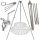  Gartengrill Dreibein 225cm Edelstahl 2 Roste 50 und 70cm Haspel Seil