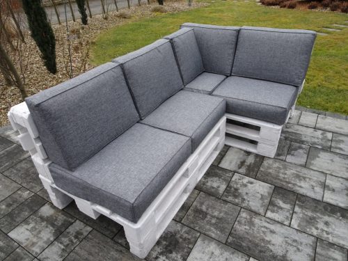  Kissen für zwei Europaletten 9er Set Sitzfläche 60 x 60 Silber 23