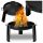  Gartenfeuerstelle für Lagerfeuer, Gartengrill, 60 cm, Gusseisen, Stahl, Lagerfeuerstelle