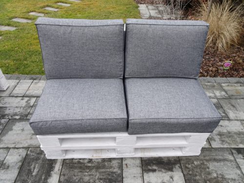  Kissen für EINE EUROPALETTE 4er Set 60 X 60 silber 23