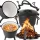  Emaillierter Gusseisentopf, ungarischer Topf, 10 l, Lagerfeuergrill