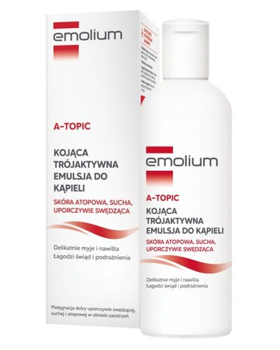 Emolium A-TOPIC Beruhigende Badeemulsion für trockene und juckende Haut - 200ml