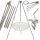  Gartengrill Dreibein 250cm Edelstahl 2 Roste 50 und 70cm Haspel Seil