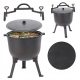  Jagdkessel aus Gusseisen 8L 27,5 x 21cm Grill Ungarischer Topf für das Lagerfeuer
