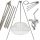  Gartengrill Dreibein 250cm Edelstahl 2 Roste 50 und 80cm Haspel Seil