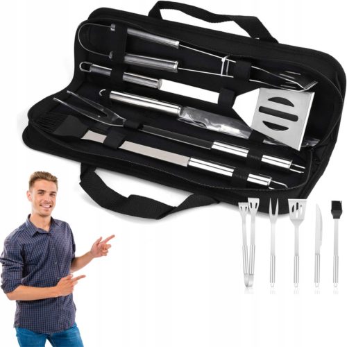  5-teiliges Profi-Grillbesteck-Set im Koffer