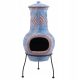  RedFire Colima Kamin, Ton, Meeresblau/Rot, 86031