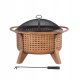  Gartenkamin Grill Lagerfeuer 76cm Stahl groß Quadrate klassisch