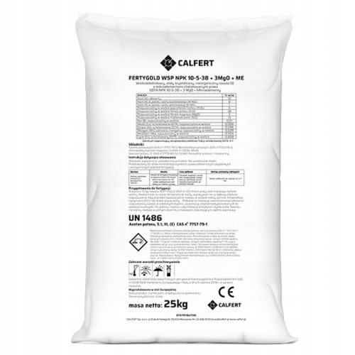 Chelatisierter Mehrkomponentendünger FERTYGOLD WSP 10-5-38 +3MgO +ME 25 KG