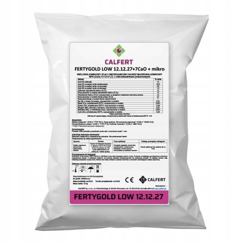  FERTYGOLD NIEDRIGER MEHRZELLULÄRER DÜNGER 12.12.27 +7CaO +ME 25 KG CALCIUMOXID
