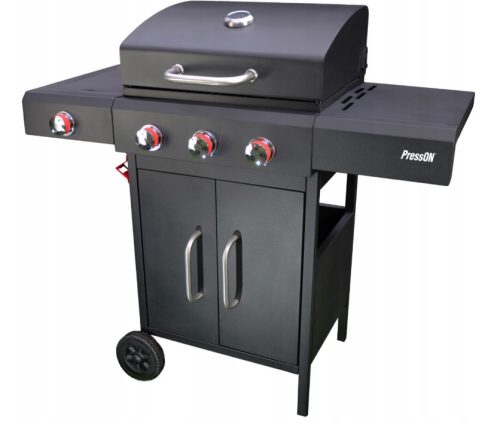  3+1 Gas-Gartengrill mit großem Rost und Unterschrank + 2 Gratisgeschenke