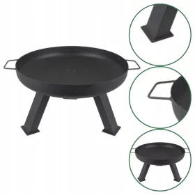  GR KAMIN - STAHLSCHALE, ABNEHMBARE BEINE 80CM MG443