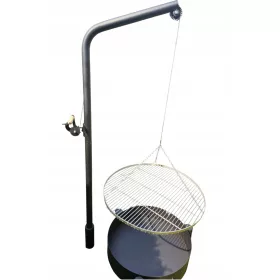    Gartengrill auf einem Ausleger, Edelstahlrost, Durchmesser 80, Ausleger, Feuerraum