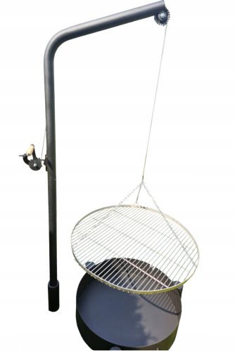  Gartengrill auf einem Ausleger, Edelstahlrost, Durchmesser 80, Ausleger, Feuerraum