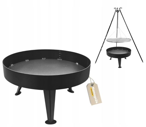  Gartenfeuerstelle, 40 cm, hitzebeständiger Stahlgrill für den Garten