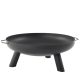 Feuerstelle aus Stahl für den Garten, schwarz lackiert, verschraubt, Korfu, 98 cm