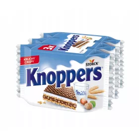   24x KNOPPERS Waffeln mit Milch- und Nusserfüllung, 75g – Ideal für zwischendurch!