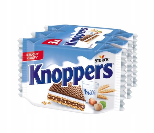 24x KNOPPERS Waffeln mit Milch- und Nusserfüllung, 75g – Ideal für zwischendurch!
