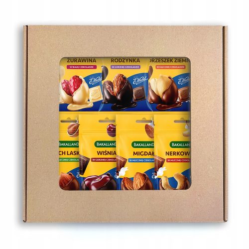 Wedel Schokoladen-Geschenkset mit verschiedenen Nüssen und Früchten, 7 Teile