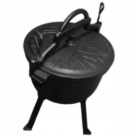  Ungarischer Gusseisentopf für Lagerfeuer, Kawmet, 10 l