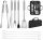  Grillbesteck-Set, Grillzubehör aus Edelstahl