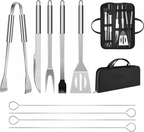  Grillbesteck-Set, Grillzubehör aus Edelstahl