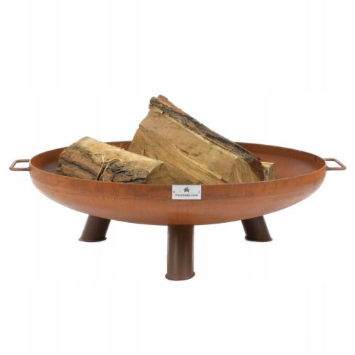  Kamin Corten Tiefe Beine + Griffe 70 cm