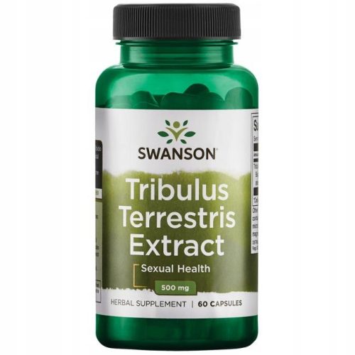 SWANSON Tribulus Terrestris Extrakt 500mg - 60 Kapseln für gesteigertes Libido und Testosteron