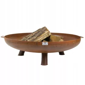  Gartenkamin Corten Tiefe Beine + Griffe 100 cm