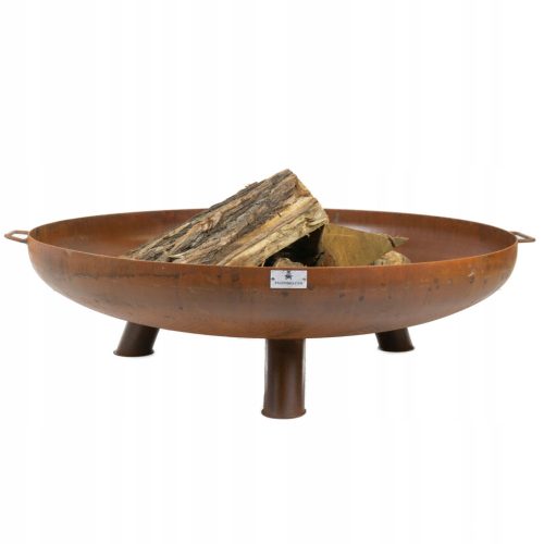  Gartenkamin Corten Tiefe Beine + Griffe 100 cm