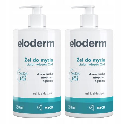 Eloderm 750 ml żel do mycia ciała i włosów