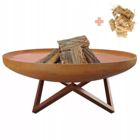  Corten Deep 150 cm Gartenfeuerstelle + GRATIS