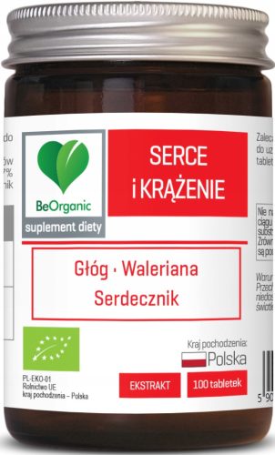 BeOrganic Herz und Kreislauf BIO 500 mg x 100 Tabletten