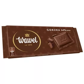   Wawel Dunkle Schokolade 64% - Perfekt für Kaffee, Tee und Desserts, 90g